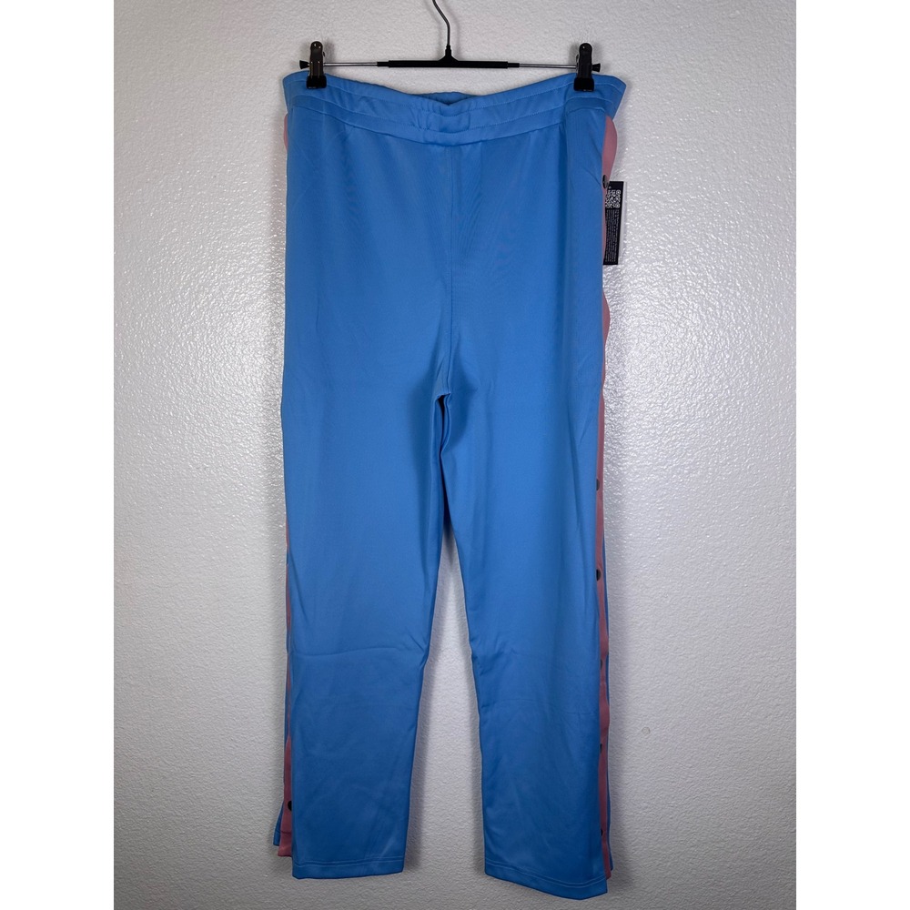 The Phluid‎ Project Baby Blue Pink Snap Side Track Pants Large NWT
